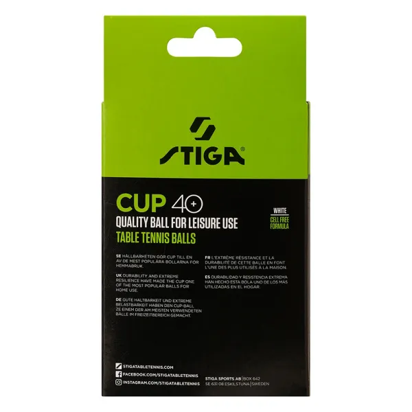 Мяч для наст. тенниса Stiga Cup ABS, 1110-2510-12, диам.40+мм, пластик, упак. 12 шт, белый за 1&nbsp;774.80 ₽ в Кемерове