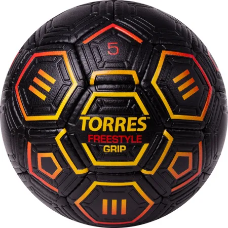 Мяч футб. TORRES Freestyle Grip, F323765, р.5, 32 панели. PU, ручная сшивка, черно-желт-красн за 2&nbsp;070.60 ₽ купить в Кемерове