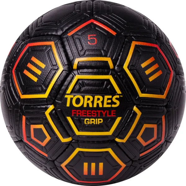 Мяч футб. TORRES Freestyle Grip, F323765, р.5, 32 панели. PU, ручная сшивка, черно-желт-красн за 2&nbsp;070.60 ₽ в Кемерове