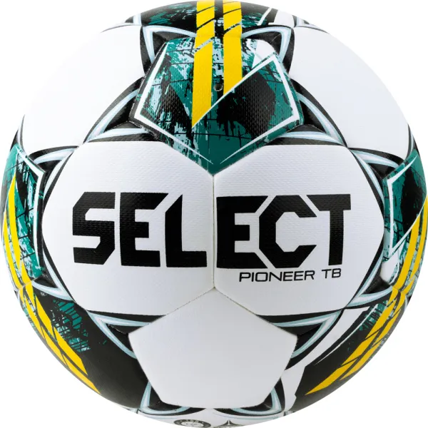 Мяч футб. SELECT Pioneer TB V23, 0865060005, р.5, FIFA Basic, 32п, ПУ, термосш, бело-зелено-желтый за 5&nbsp;684.80 ₽ в Кемерове