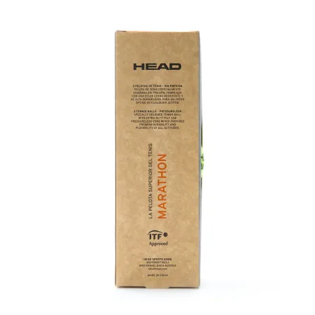 Мяч теннисный HEAD Marathon 3B, 578183, крафт. упак.3шт, без давления, фетр, нат.резина,желтый за 1&nbsp;055.70 ₽ купить в Кемерове
