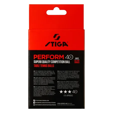 Мяч для наст. тенниса Stiga Perform 3***, 40+, 1113-2110-06, пластик, ITTF Appr., уп.6 шт, бел за 2&nbsp;121.60 ₽ купить в Кемерове