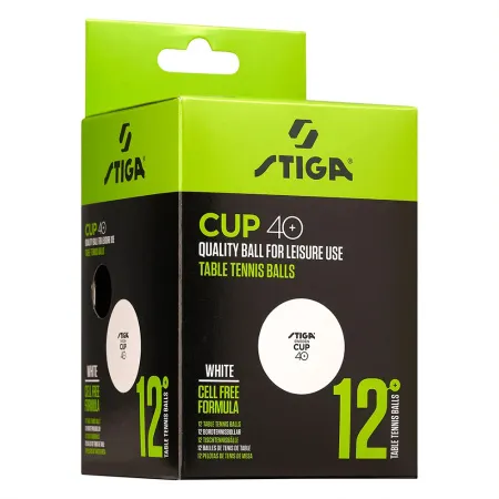 Мяч для наст. тенниса Stiga Cup ABS, 1110-2510-12, диам.40+мм, пластик, упак. 12 шт, белый за 1&nbsp;774.80 ₽ купить в Кемерове
