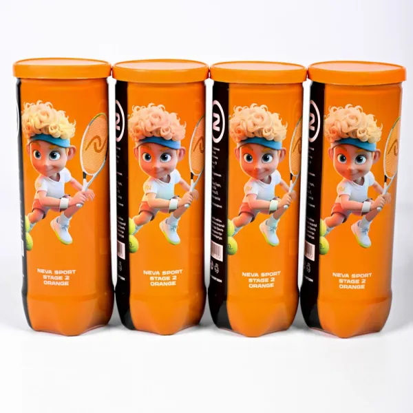 Мяч теннисный детский NS Orange, 5021005, уп.3 шт, резина, шерть, нейлон, желто-оранжевый за 613.70 ₽ в Кемерове