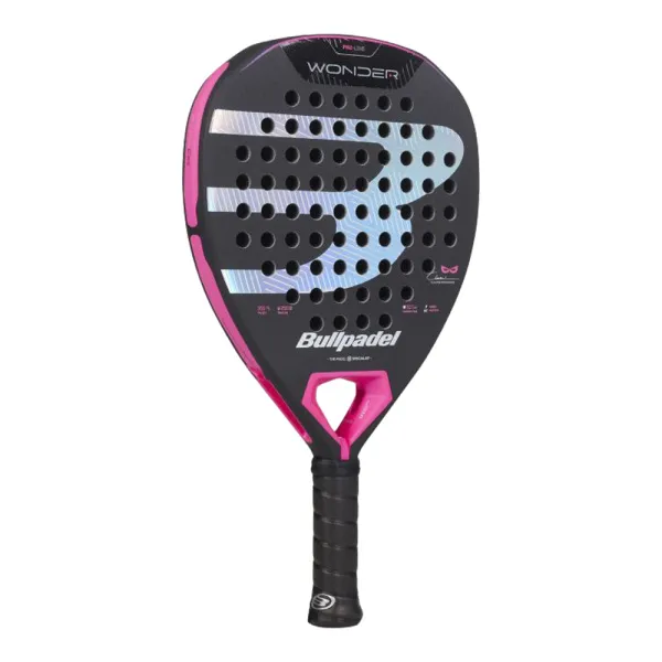 Ракетка для падела BULLPADEL Wonder 27, 497250, для продв.игроков, стекловолокно, карбон, черно-роз за 42&nbsp;969.20 ₽ в Кемерове