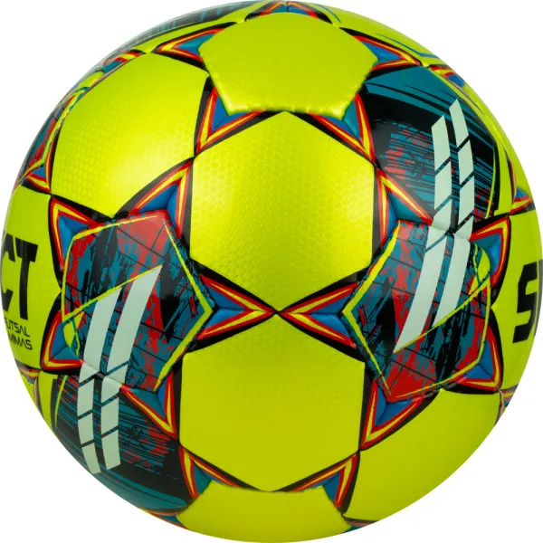 Мяч футзал. SELECT Futsal Mimas, 1053460550, р.4,FIFA Basic, 32 пан, гл.ПУ, руч.сш, жел-сине-красный за 6&nbsp;303.60 ₽ в Кемерове