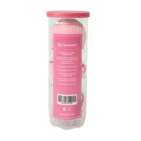 Мяч для падела NS Sakura, UAA2, уп.3 шт, сукно, нат.резина, розовый за 824.50 ₽ купить в Кемерове
