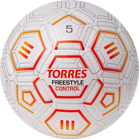 Мяч футб. TORRES Freestyle Control, F3231765, р.5, 32 п.,PU-Microfi, термосшив., бело-оран-сереб за 3&nbsp;464.60 ₽ купить в Кемерове