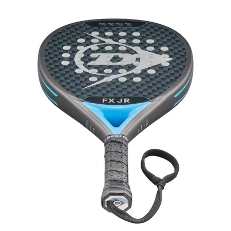 Ракетка для падела Dunlop FX Jr, 10370738, для юниоров, гибрид, графит, черно-голубой за 11&nbsp;019.40 ₽ купить в Кемерове