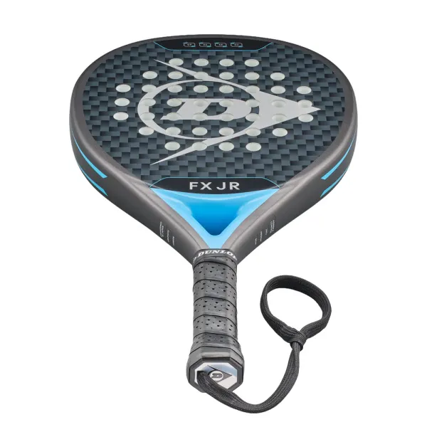 Ракетка для падела Dunlop FX Jr, 10370738, для юниоров, гибрид, графит, черно-голубой за 11&nbsp;019.40 ₽ в Кемерове