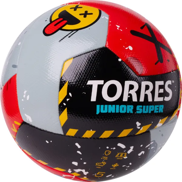 Мяч футб. TORRES Junior-5 Super, F323305, р.5, ПУ,4сл,12 п,гибрид.сш,крас-чёрн-сер за 2&nbsp;272.90 ₽ в Кемерове