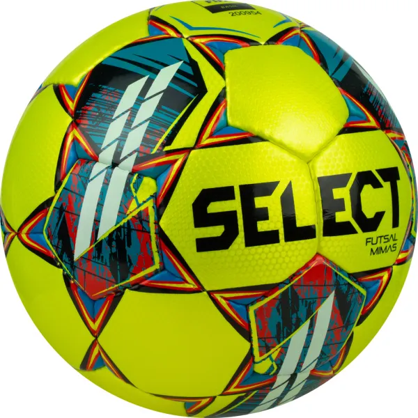 Мяч футзал. SELECT Futsal Mimas, 1053460550, р.4,FIFA Basic, 32 пан, гл.ПУ, руч.сш, жел-сине-красный за 6&nbsp;303.60 ₽ в Кемерове