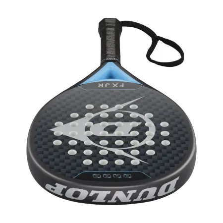 Ракетка для падела Dunlop FX Jr, 10370738, для юниоров, гибрид, графит, черно-голубой за 11&nbsp;019.40 ₽ купить в Кемерове