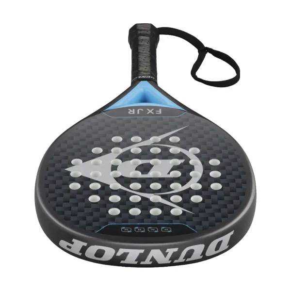 Ракетка для падела Dunlop FX Jr, 10370738, для юниоров, гибрид, графит, черно-голубой за 11&nbsp;019.40 ₽ в Кемерове