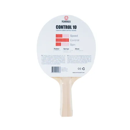 Ракетка для н/т TORRES Control 10, TT0001, для начинающих, накладка 1,5 мм, конич. ручка за 426.70 ₽ купить в Кемерове