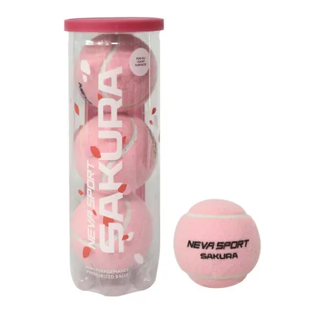 Мяч для падела NS Sakura, UAA2, уп.3 шт, сукно, нат.резина, розовый за 824.50 ₽ купить в Кемерове