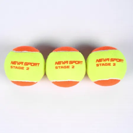 Мяч теннисный детский NS Orange, 5021005, уп.3 шт, резина, шерть, нейлон, желто-оранжевый за 613.70 ₽ купить в Кемерове