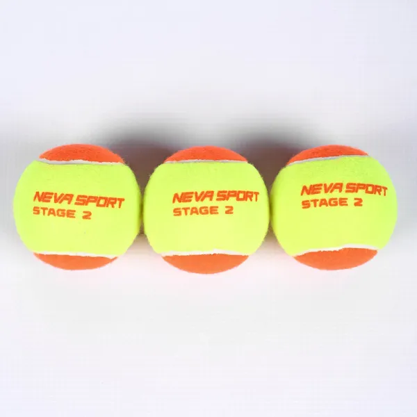 Мяч теннисный детский NS Orange, 5021005, уп.3 шт, резина, шерть, нейлон, желто-оранжевый за 613.70 ₽ в Кемерове