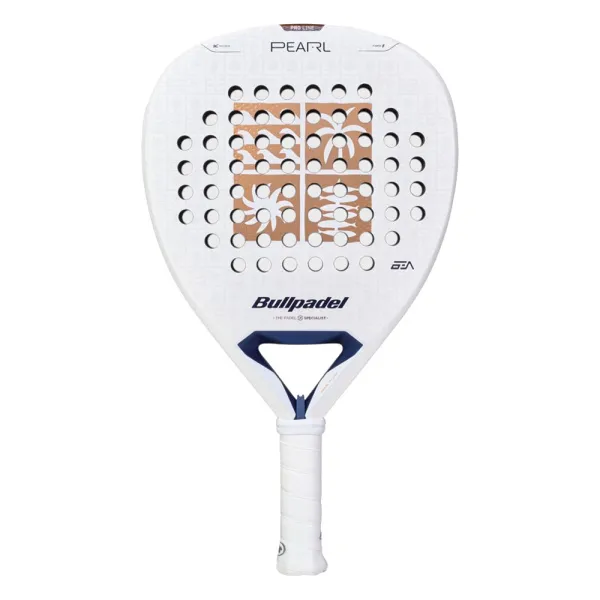 Ракетка для падела BULLPADEL Pearl 27, 497249, для проф-в, стекловолокно,карбон, бело-золотистый за 44&nbsp;319 ₽ в Кемерове